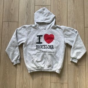 I LOVE BARCELONA hoodie grey